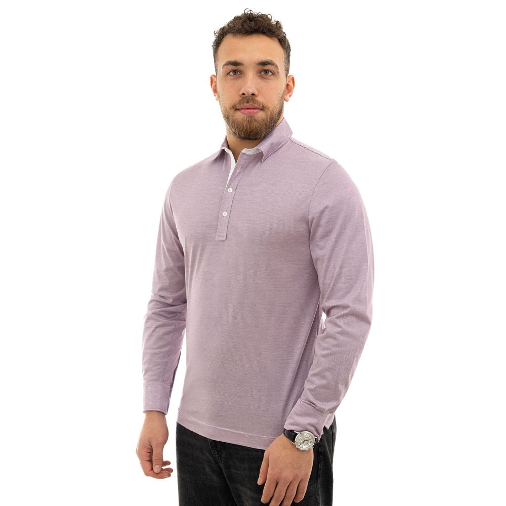 Canali Rosa Baumwoll-Poloshirt