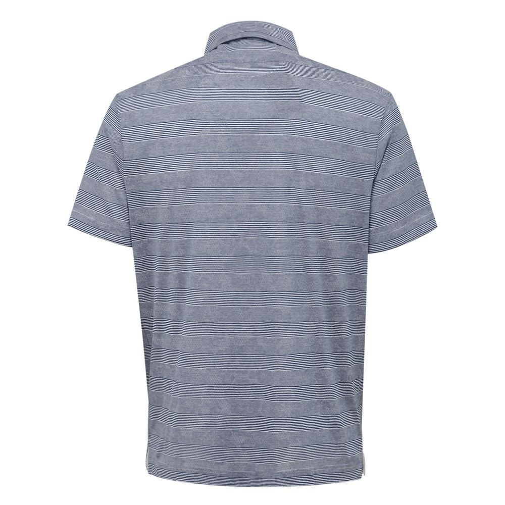 Canali Blaues Baumwoll-Poloshirt