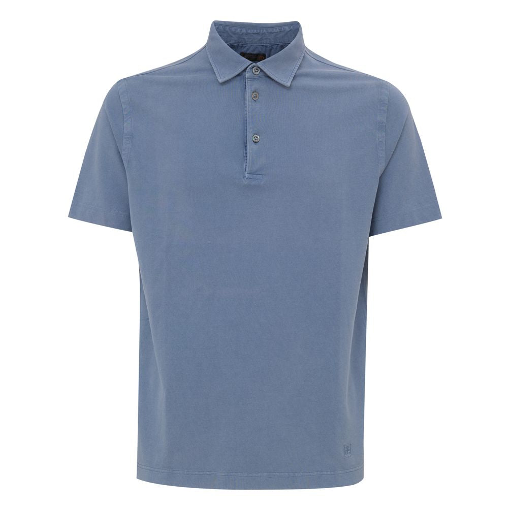 Corneliani Hellblaues Baumwoll-Poloshirt