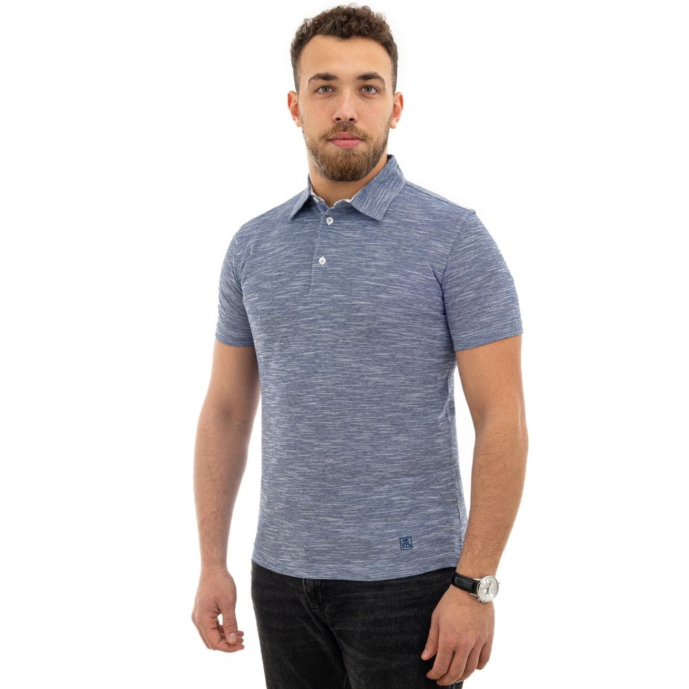 Corneliani Hellblaues Baumwoll-Poloshirt