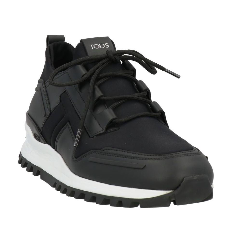 Tod's Schwarzes Leder Di Kalbsleder Sneaker