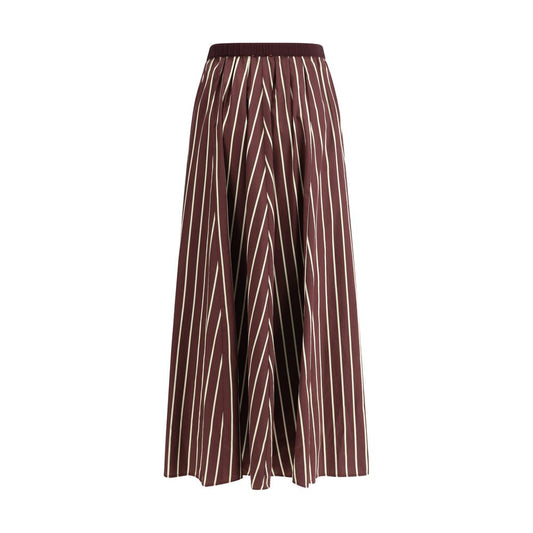 Forte_Forte Striped satin long skirt