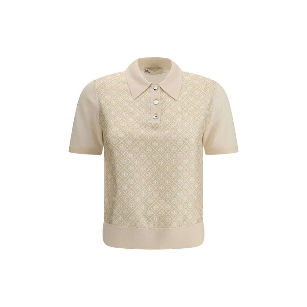 Tory Burch Poloshirt aus Wolle und Seide