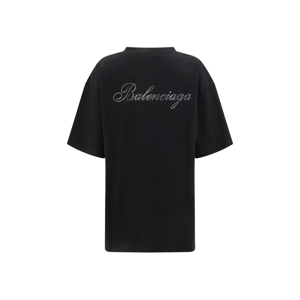 Balenciaga Logo-Strass-T-Shirt