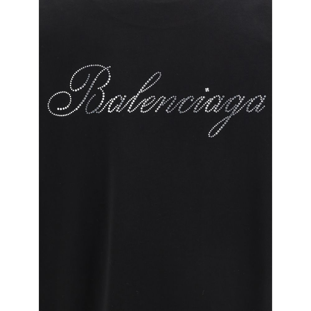 Balenciaga Logo-Strass-T-Shirt