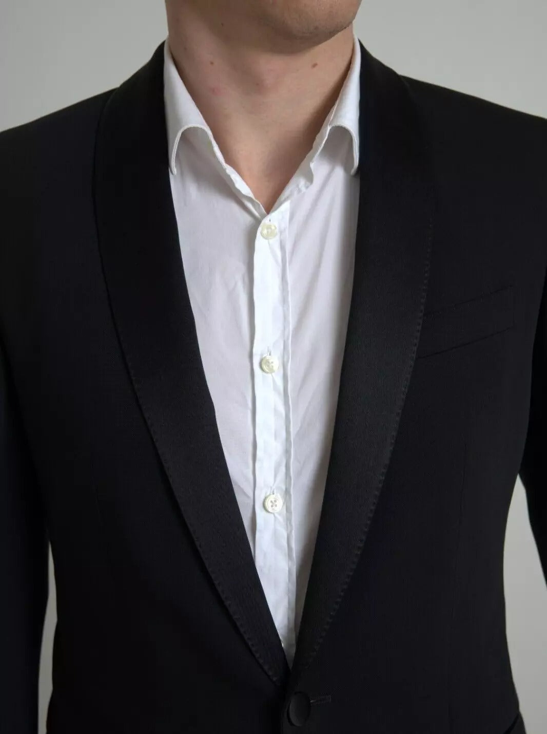 Dolce &amp; Gabbana Black Wool Single Breasted MARTINI Blazer