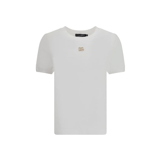 Dolce & Gabbana Logo mit Strass-T-Shirt