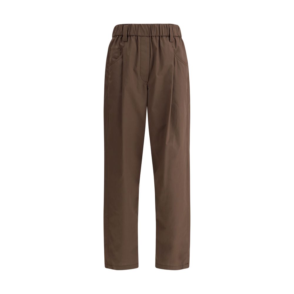 Brunello Cucinelli Hose mit Gummizug aus Baumwolle