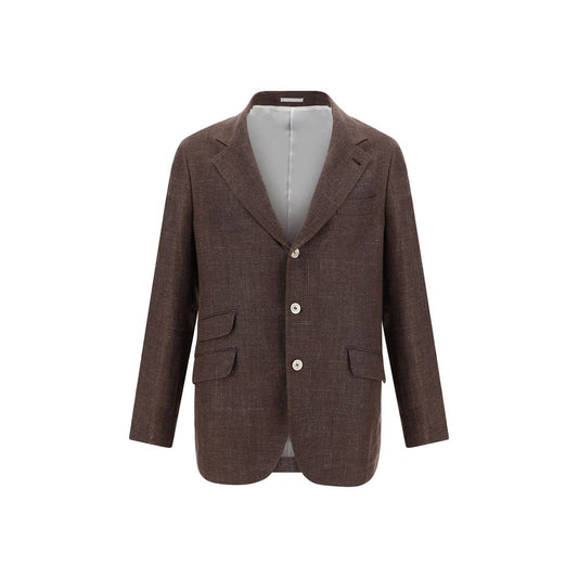 Brunello Cucinelli Blazer-Jacke aus Leinen