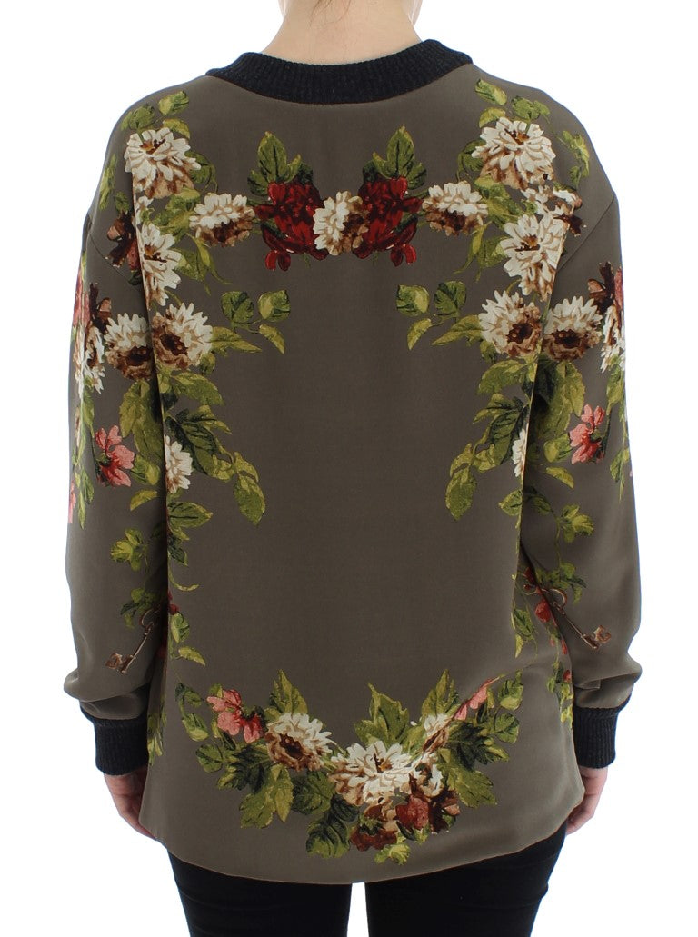 Dolce &amp; Gabbana Enchanted Sicily round-neck silk blouse