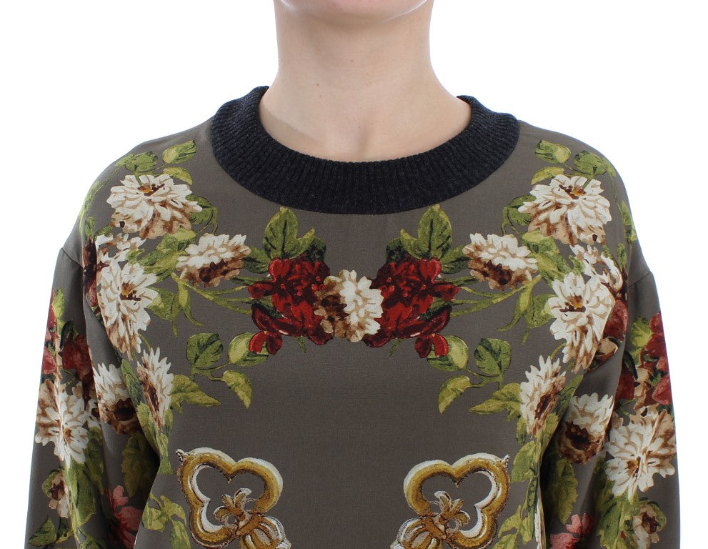 Dolce &amp; Gabbana Enchanted Sicily round-neck silk blouse