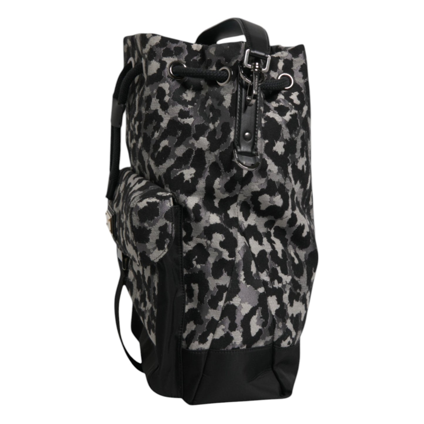 Dolce & Gabbana Multicolor Leopard Jacquard Hobo Crossbody Borse Tasche