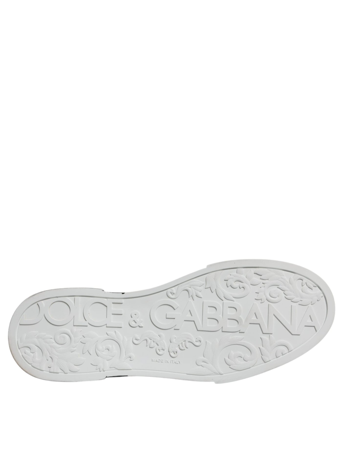 Dolce & Gabbana Weiß Schwarz Logo Portofino Sneaker Schuhe