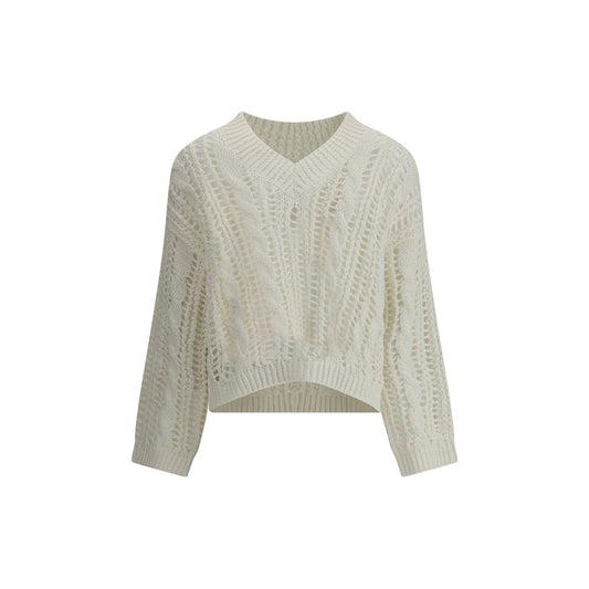 Brunello Cucinelli Pullover mit Spitzenstrick