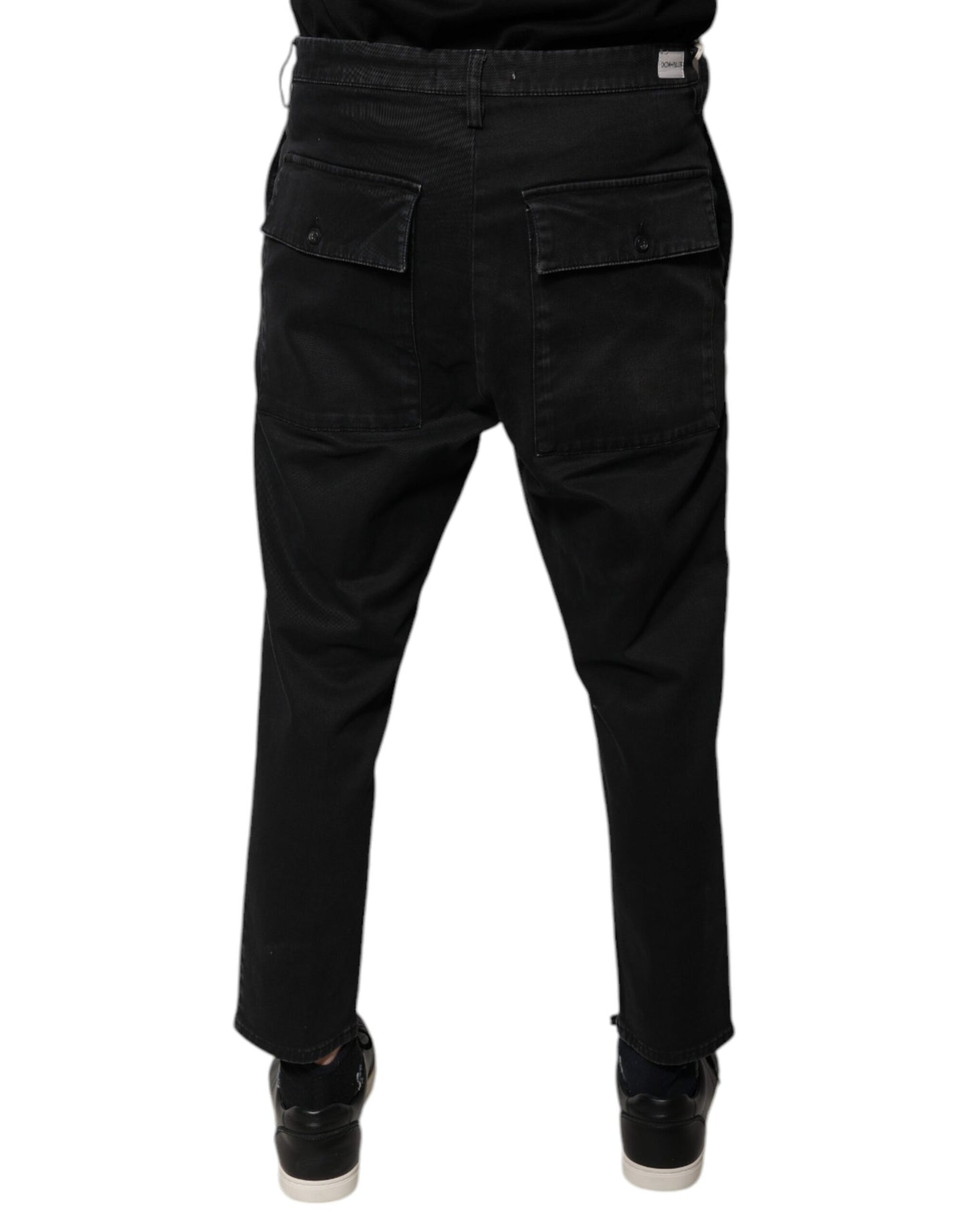 Dolce & Gabbana Black HOUSTON Men Cropped Denim Jeans