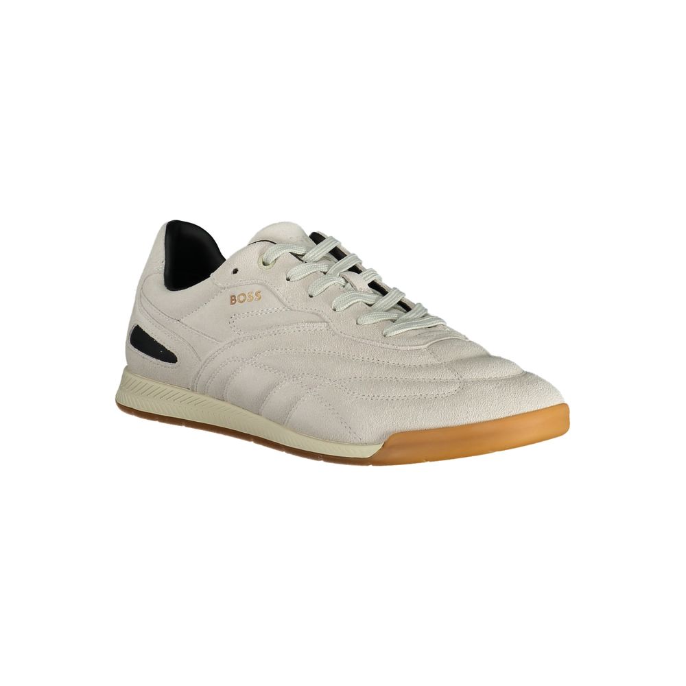 Hugo Boss Graue Leder Herren Sneaker