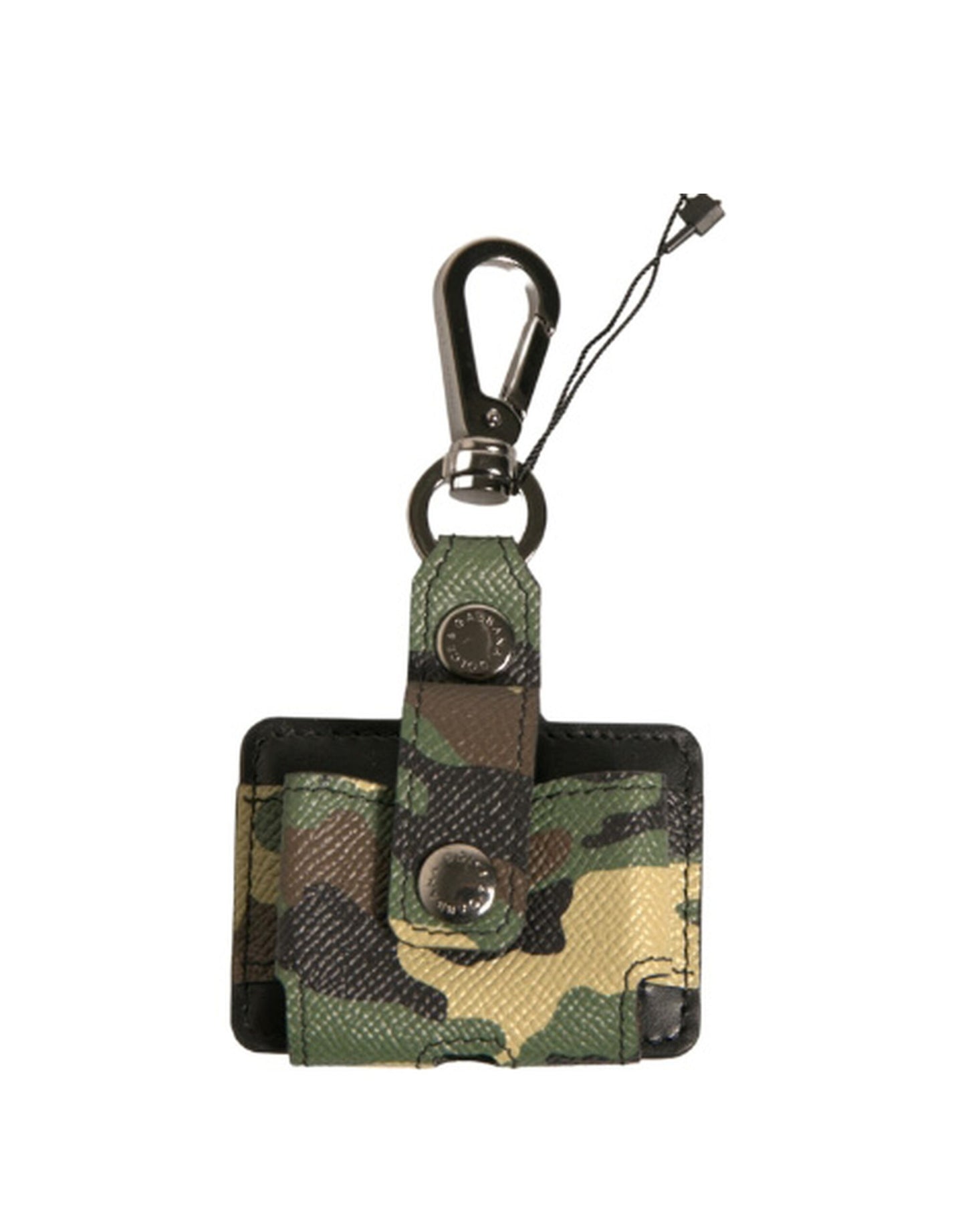 Dolce & Gabbana Multicolor Camouflage Leder Metall Airpods Hülle