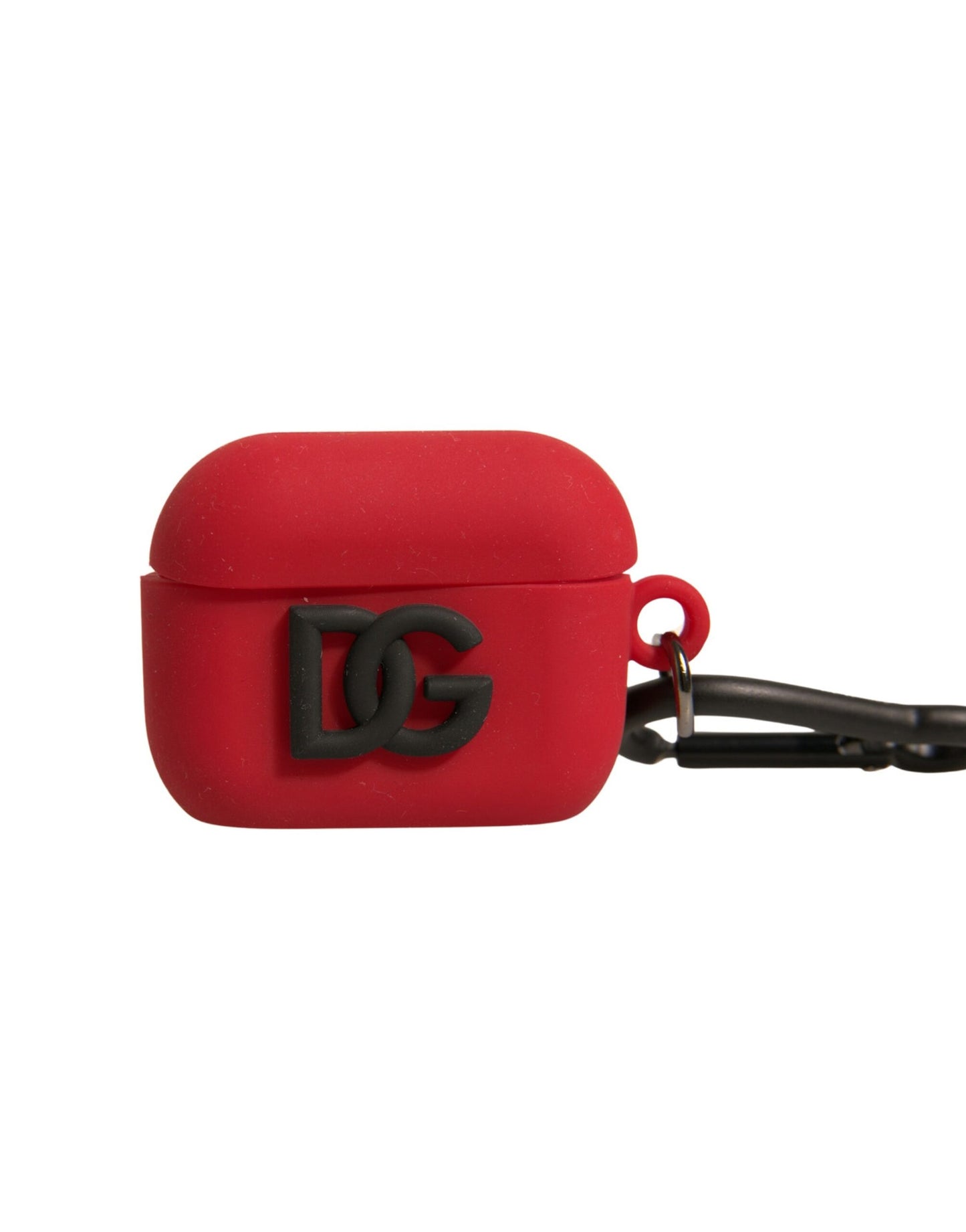 Dolce & Gabbana Rote Silikon-Gummi-Logo geprägte Airpods Hülle