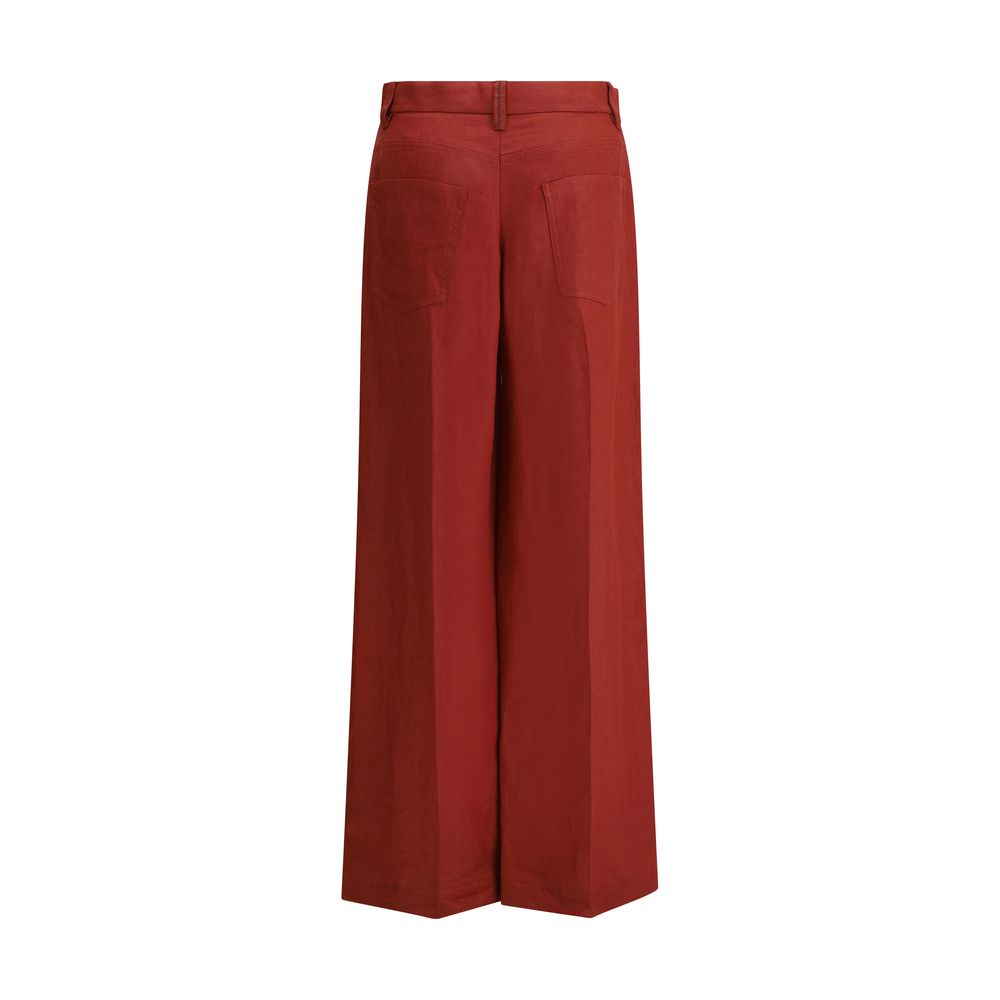 Brunello Cucinelli Leinen-Palazzo-Hose