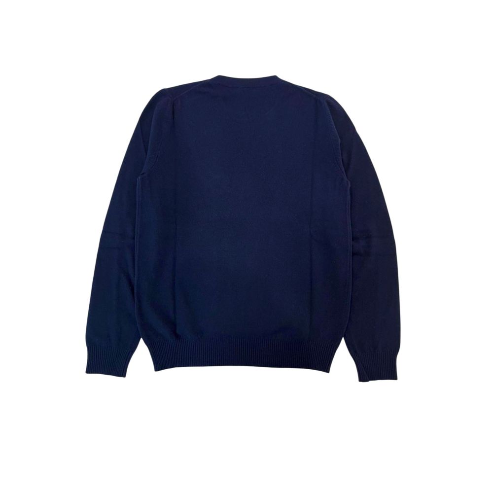 Valentino Blauer Pullover aus Schurwolle