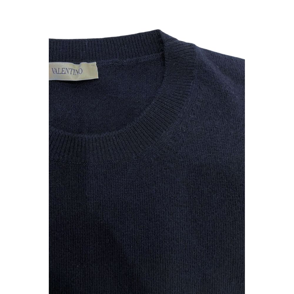 Valentino Blauer Pullover aus Schurwolle