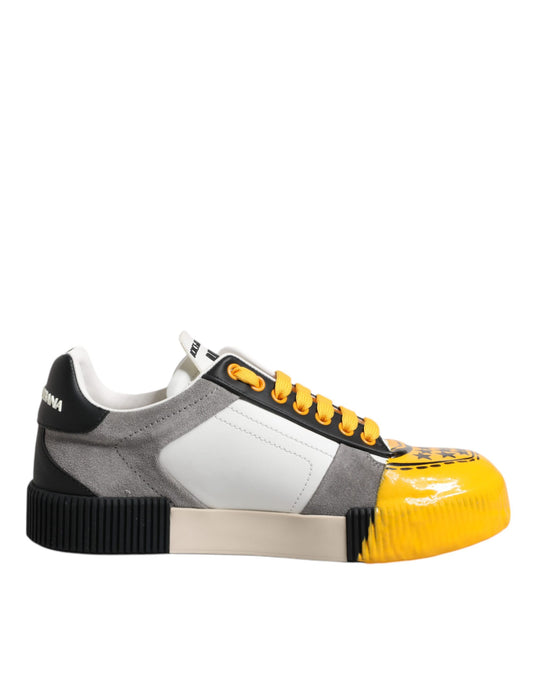 Dolce & Gabbana Multicolor Leder DNA Low Top Sneakers Schuhe