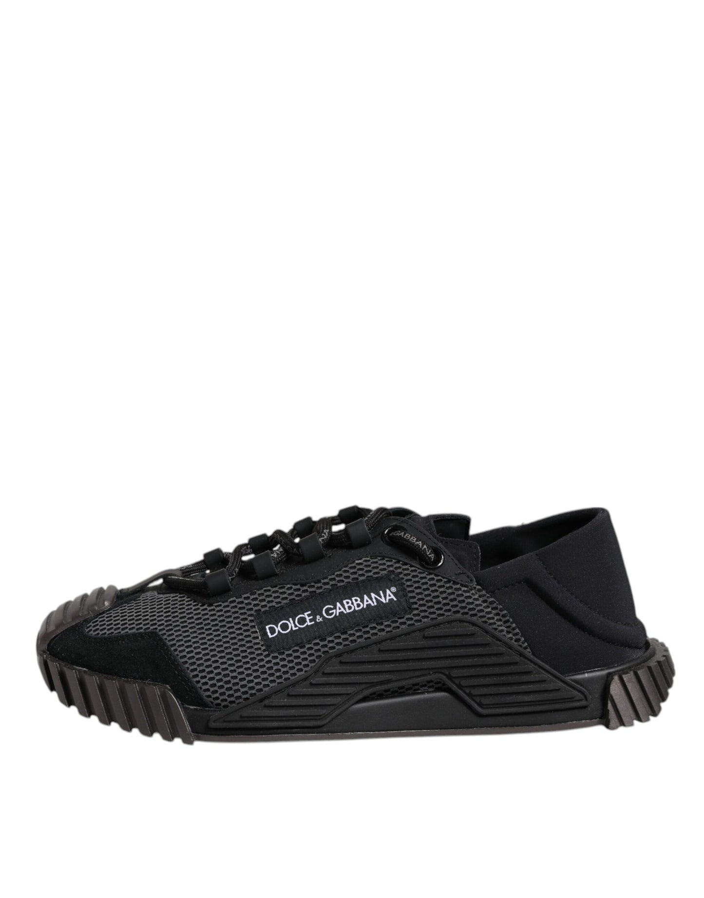 Dolce & Gabbana Schwarz Nylon NS1 Low Top Männer Turnschuhe Schuhe