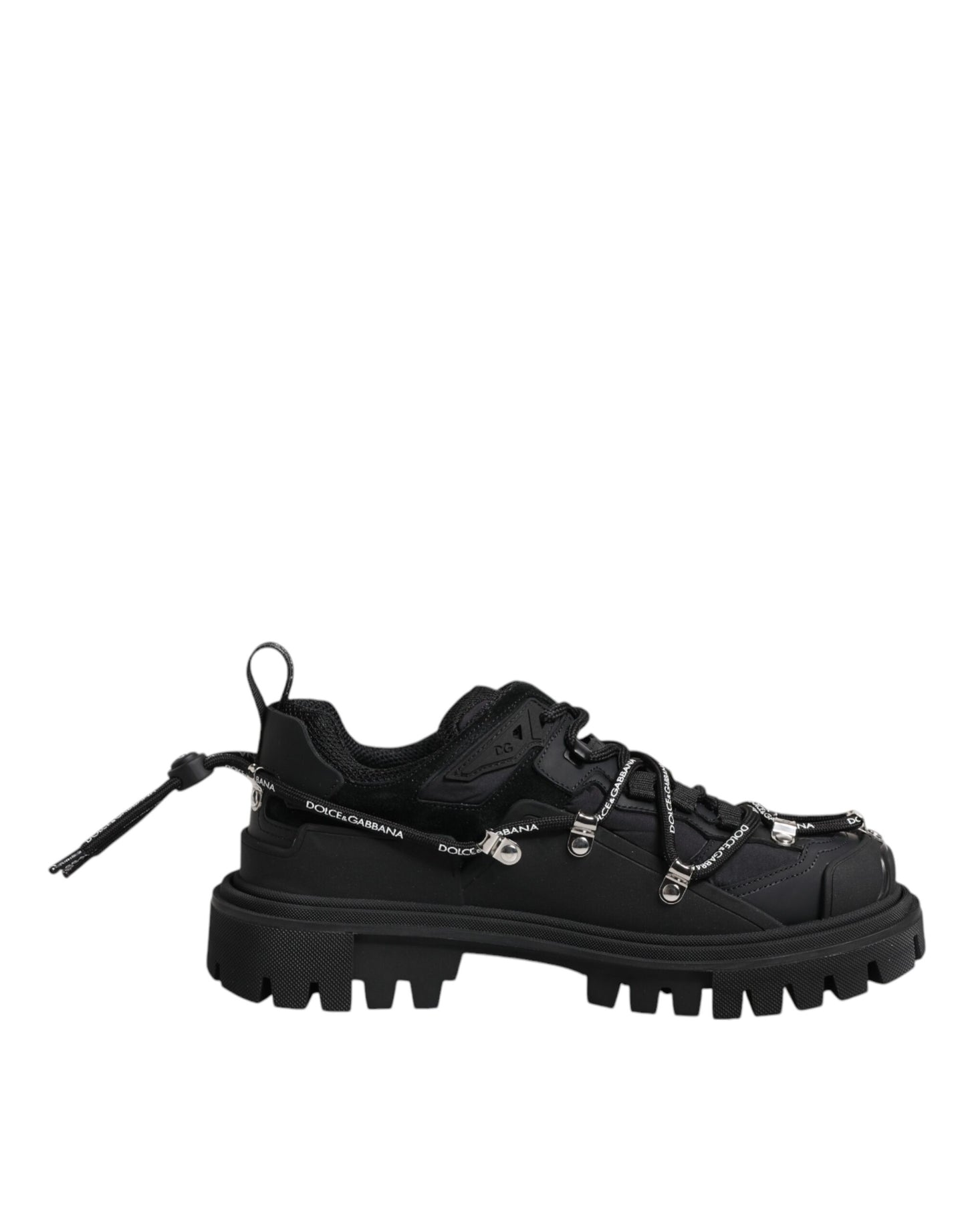 Dolce & Gabbana Schwarze Low Top Lace Up Trekking Sneakers Schuhe