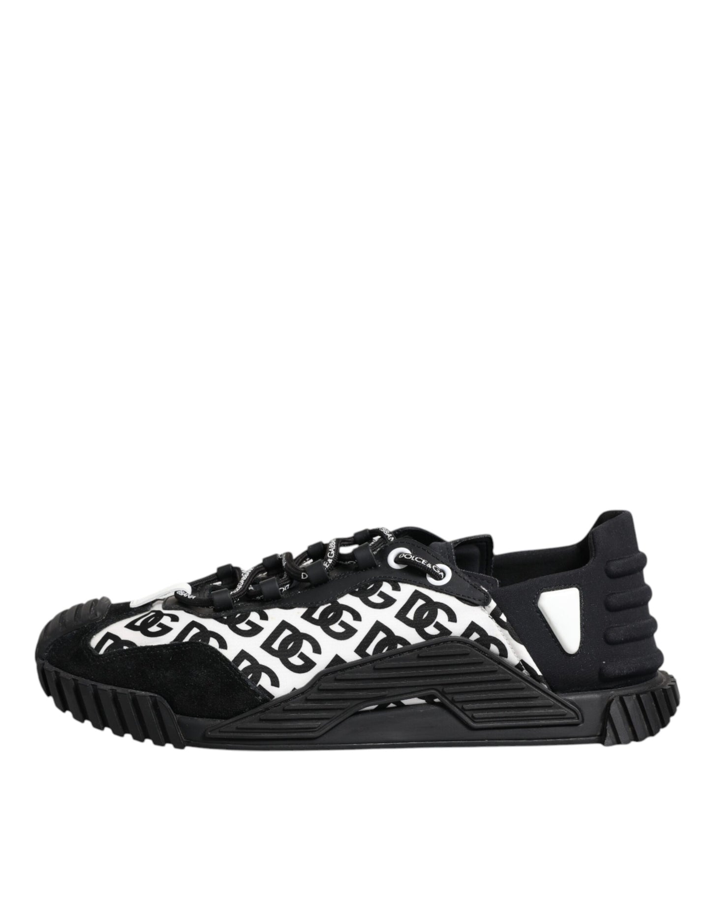 Dolce & Gabbana Schwarz Logo Nylon Low Top NS1 Turnschuhe Schuhe