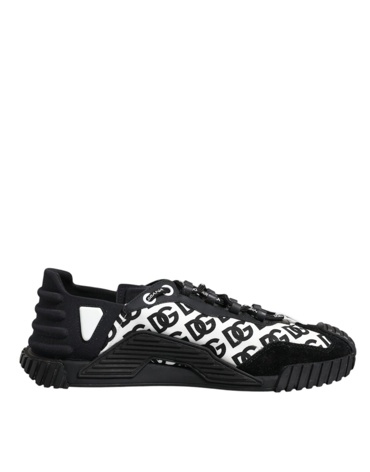 Dolce & Gabbana Schwarz Logo Nylon Low Top NS1 Turnschuhe Schuhe