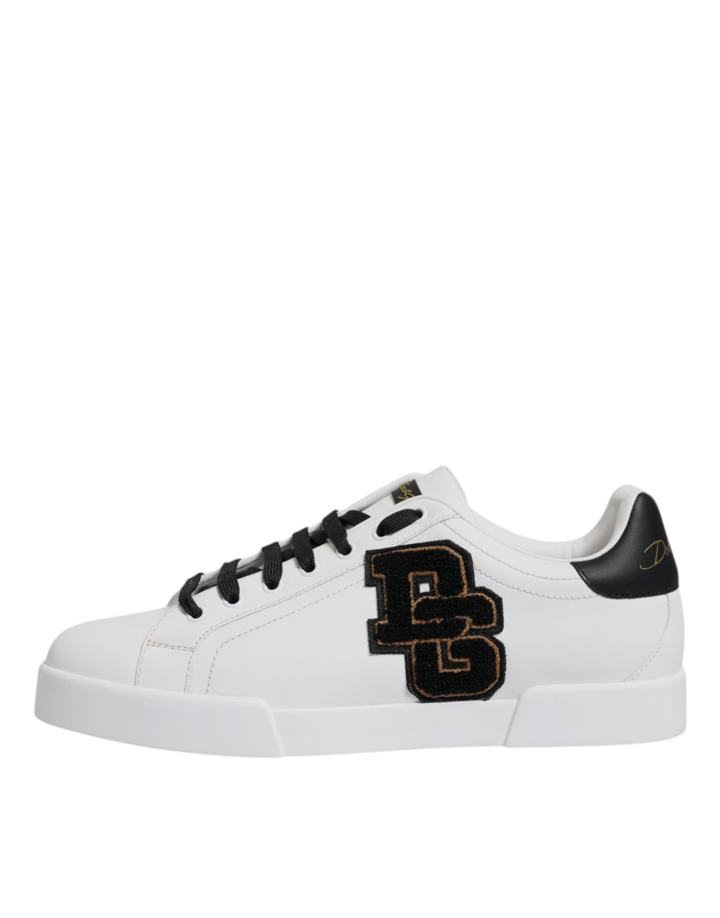 Dolce & Gabbana Weißes Leder DG Logo Low Top Sneakers Schuhe