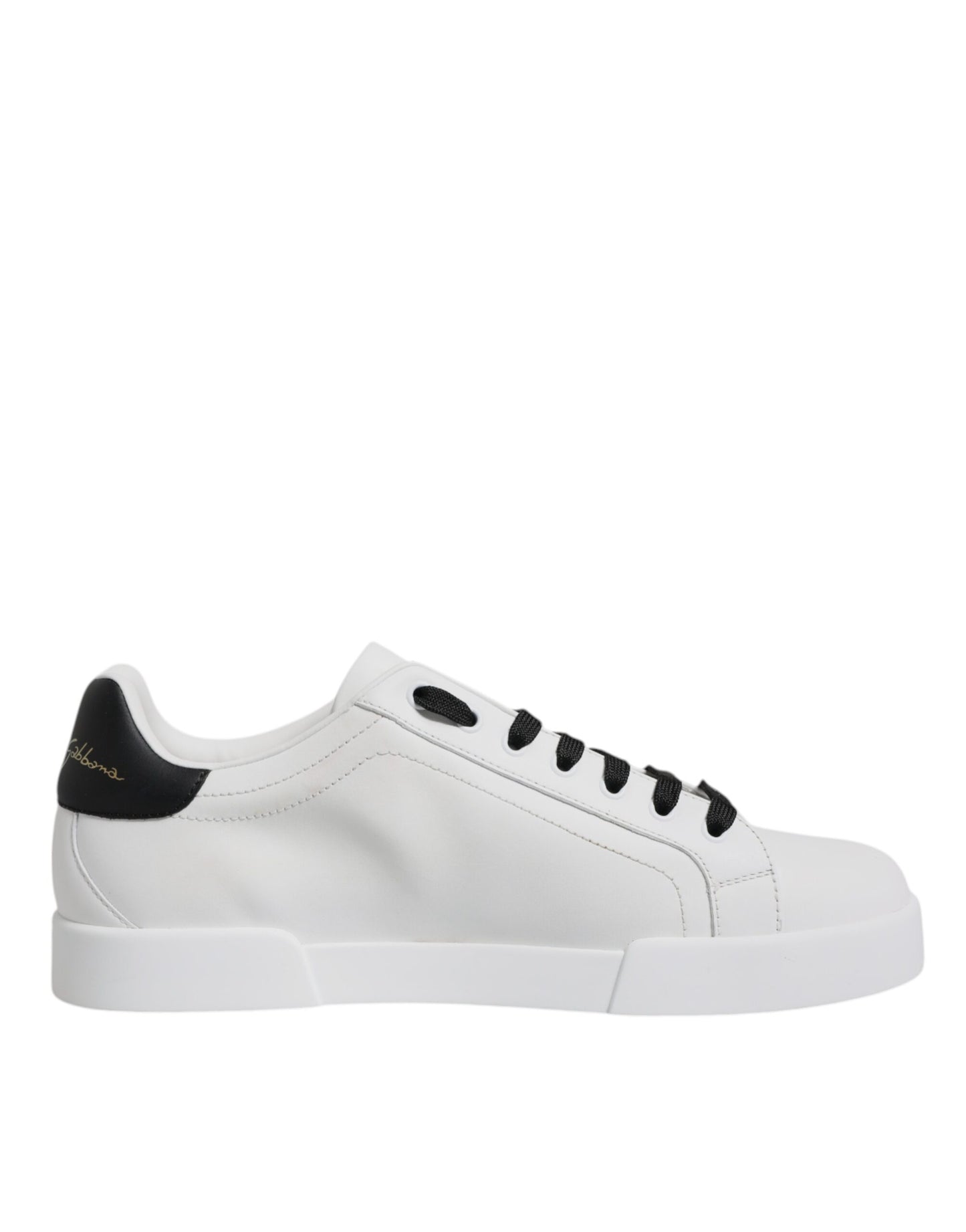 Dolce & Gabbana Weißes Leder DG Logo Low Top Sneakers Schuhe