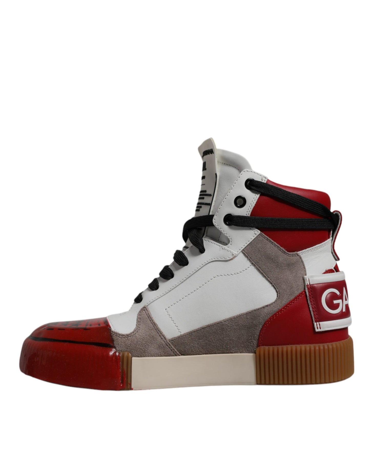 Dolce & Gabbana Multicolor Leder High Top Sneakers Schuhe