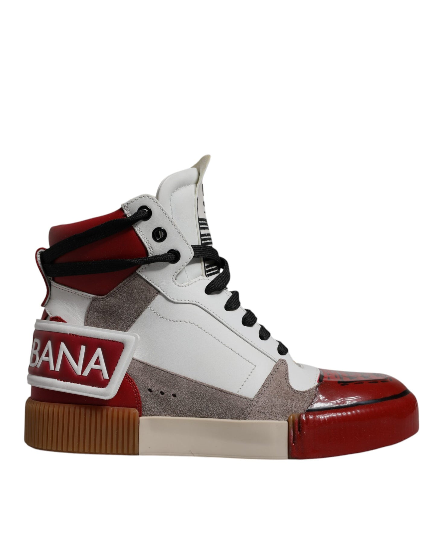 Dolce & Gabbana Multicolor Leder High Top Sneakers Schuhe