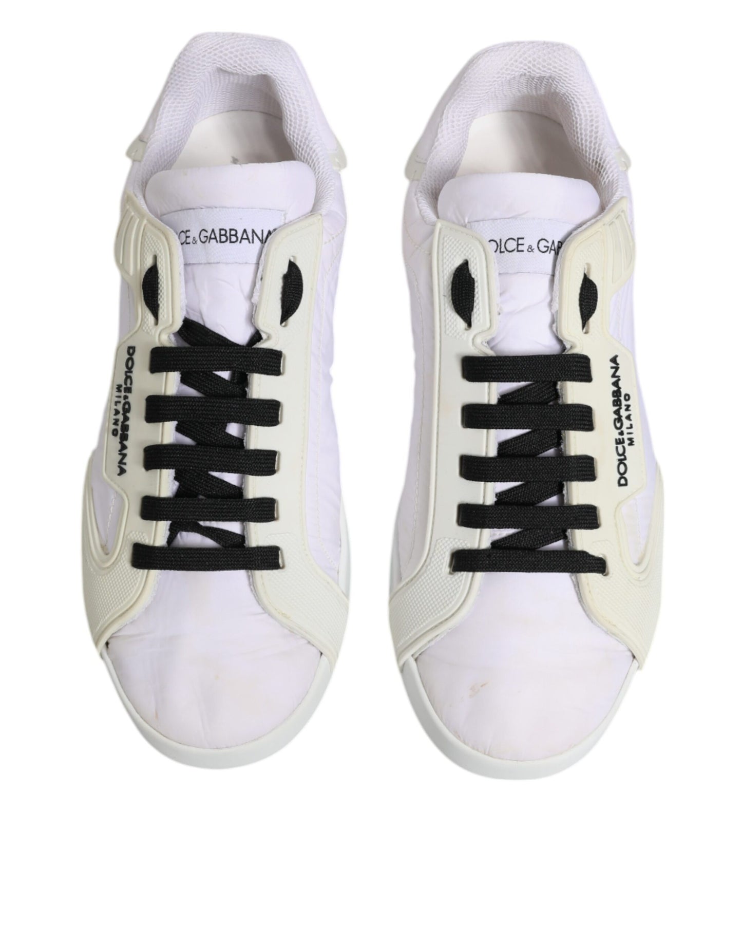 Dolce & Gabbana Weiß Portofino Logo Low Top Turnschuhe Schuhe