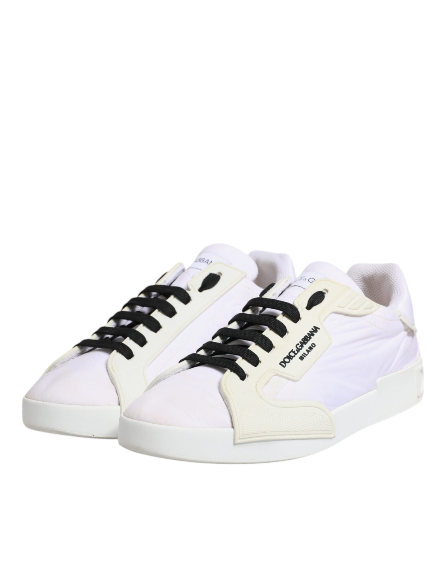 Dolce & Gabbana Weiß Portofino Logo Low Top Turnschuhe Schuhe