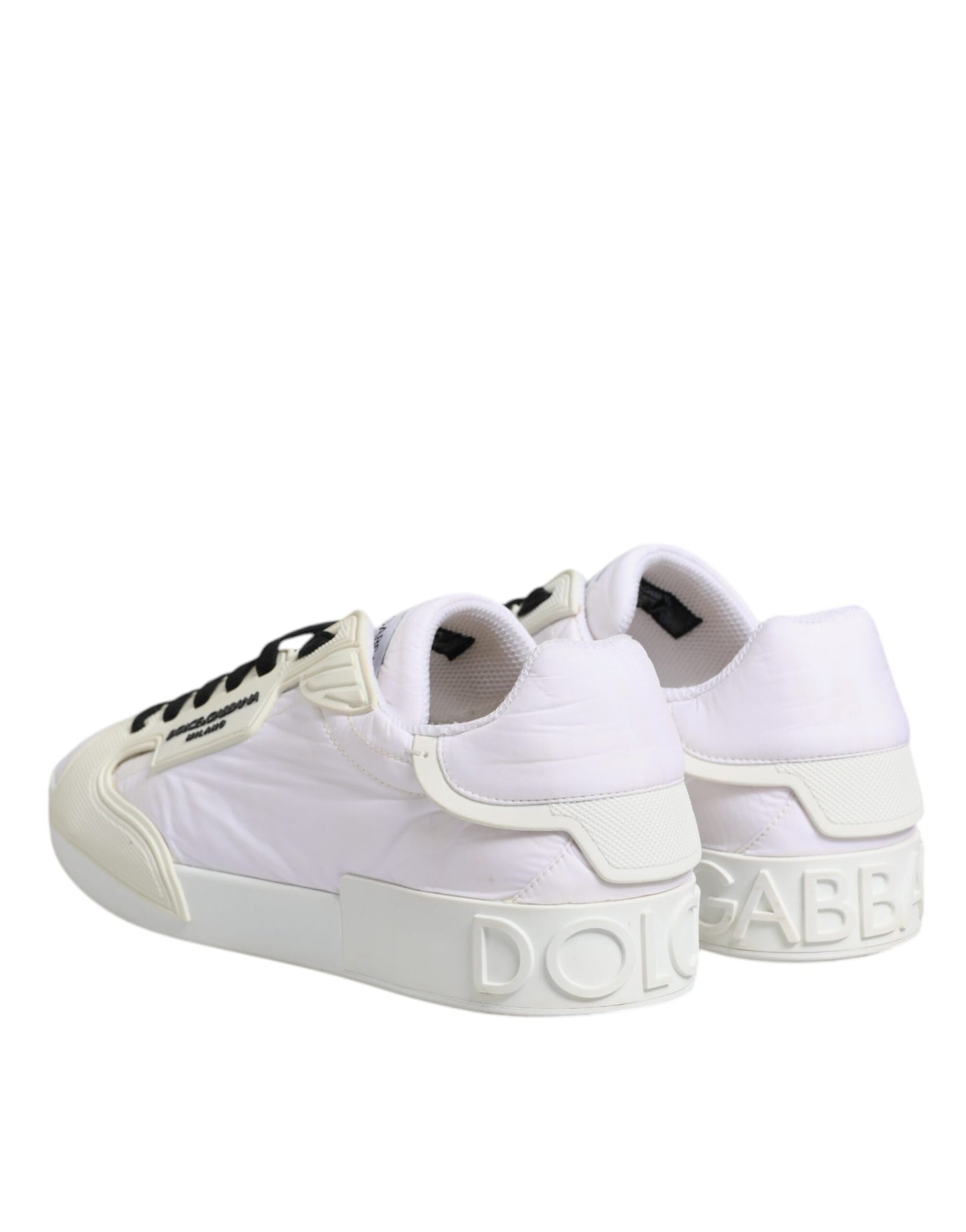 Dolce & Gabbana Weiß Portofino Logo Low Top Turnschuhe Schuhe