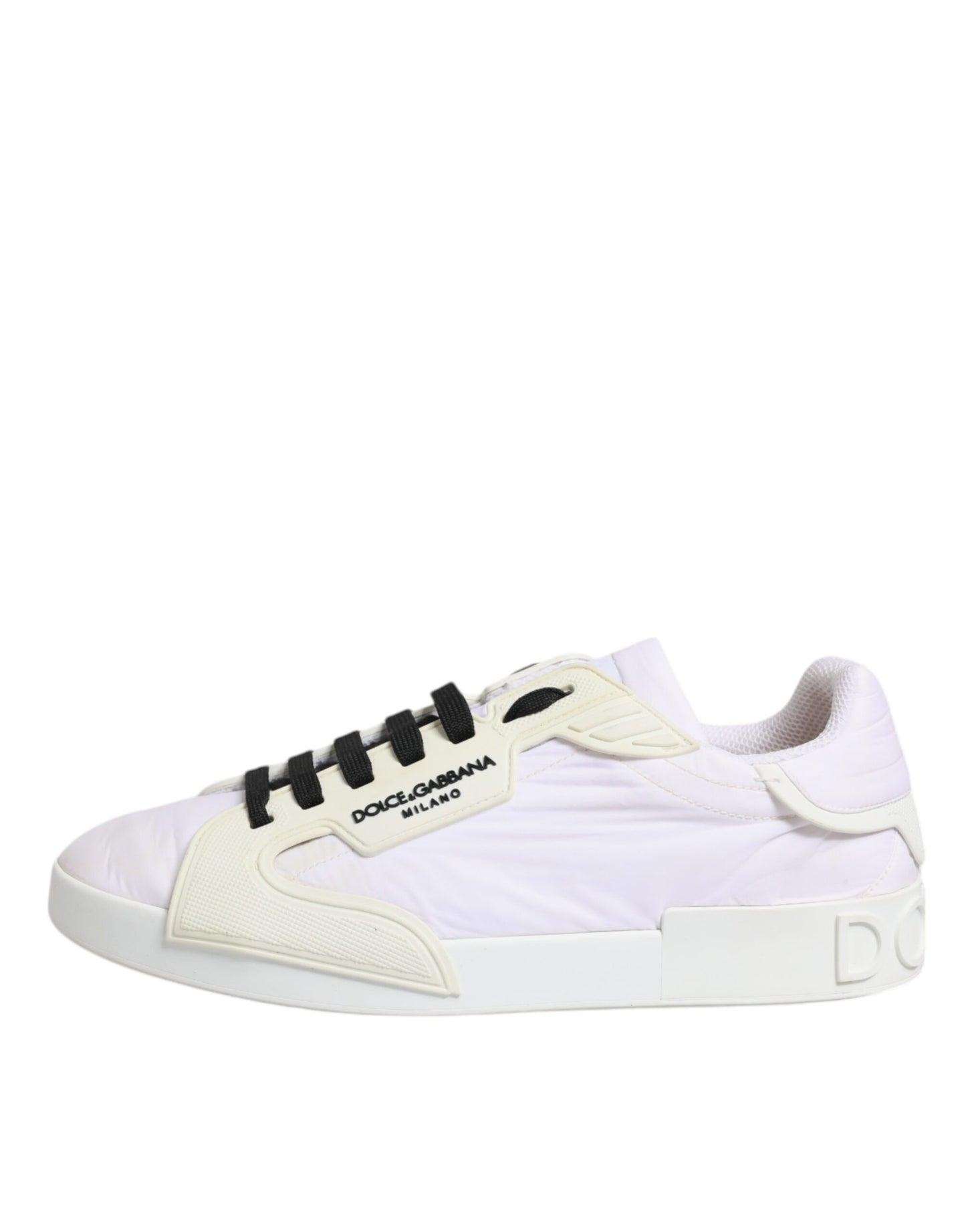 Dolce & Gabbana Weiß Portofino Logo Low Top Turnschuhe Schuhe