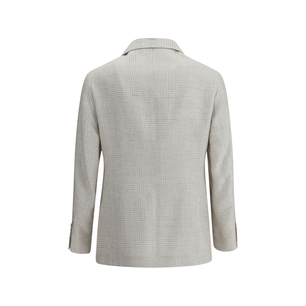 Brunello Cucinelli Einreihiger karierter Blazer