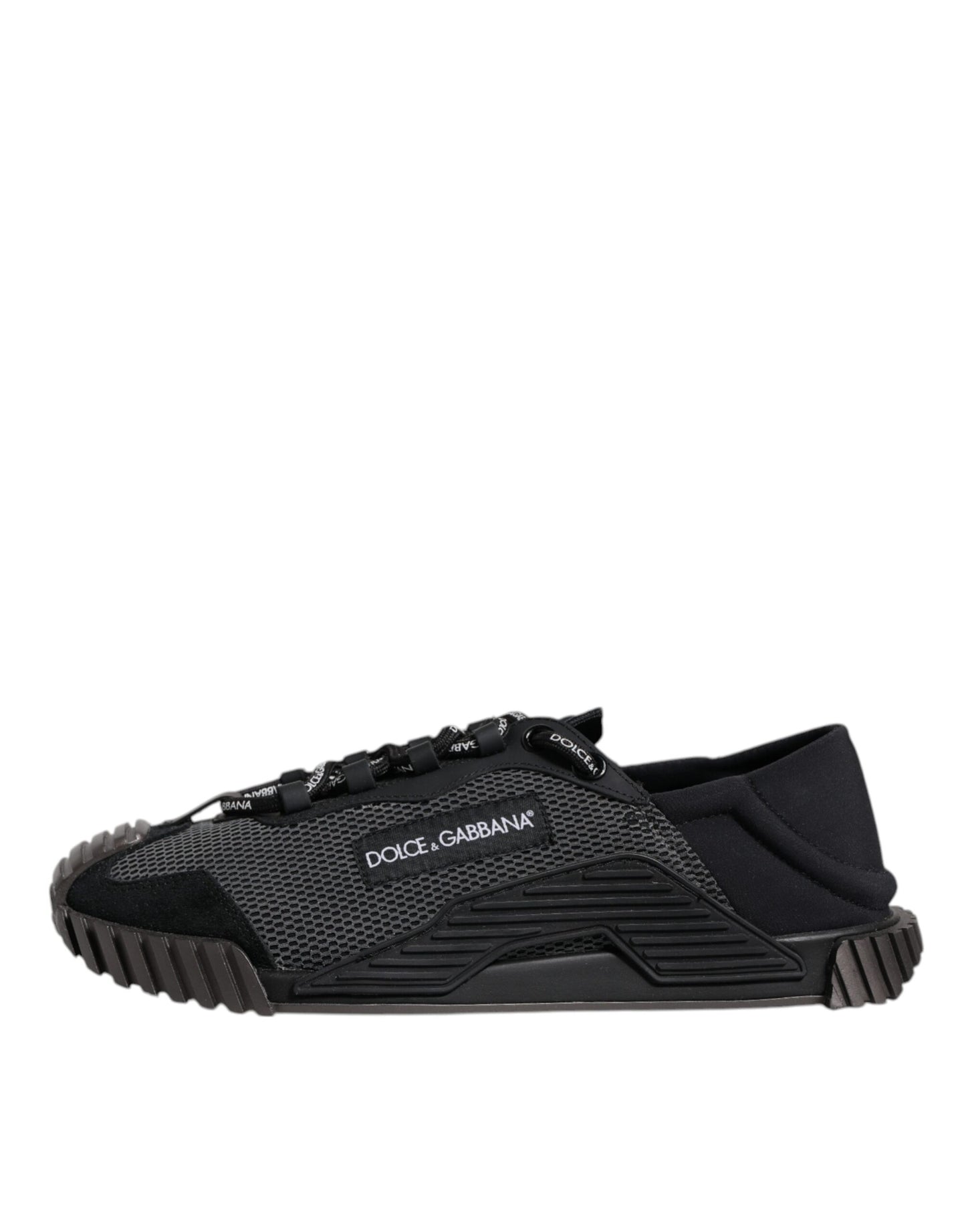 Dolce & Gabbana Schwarz Nylon NS1 Low Top Männer Turnschuhe Schuhe