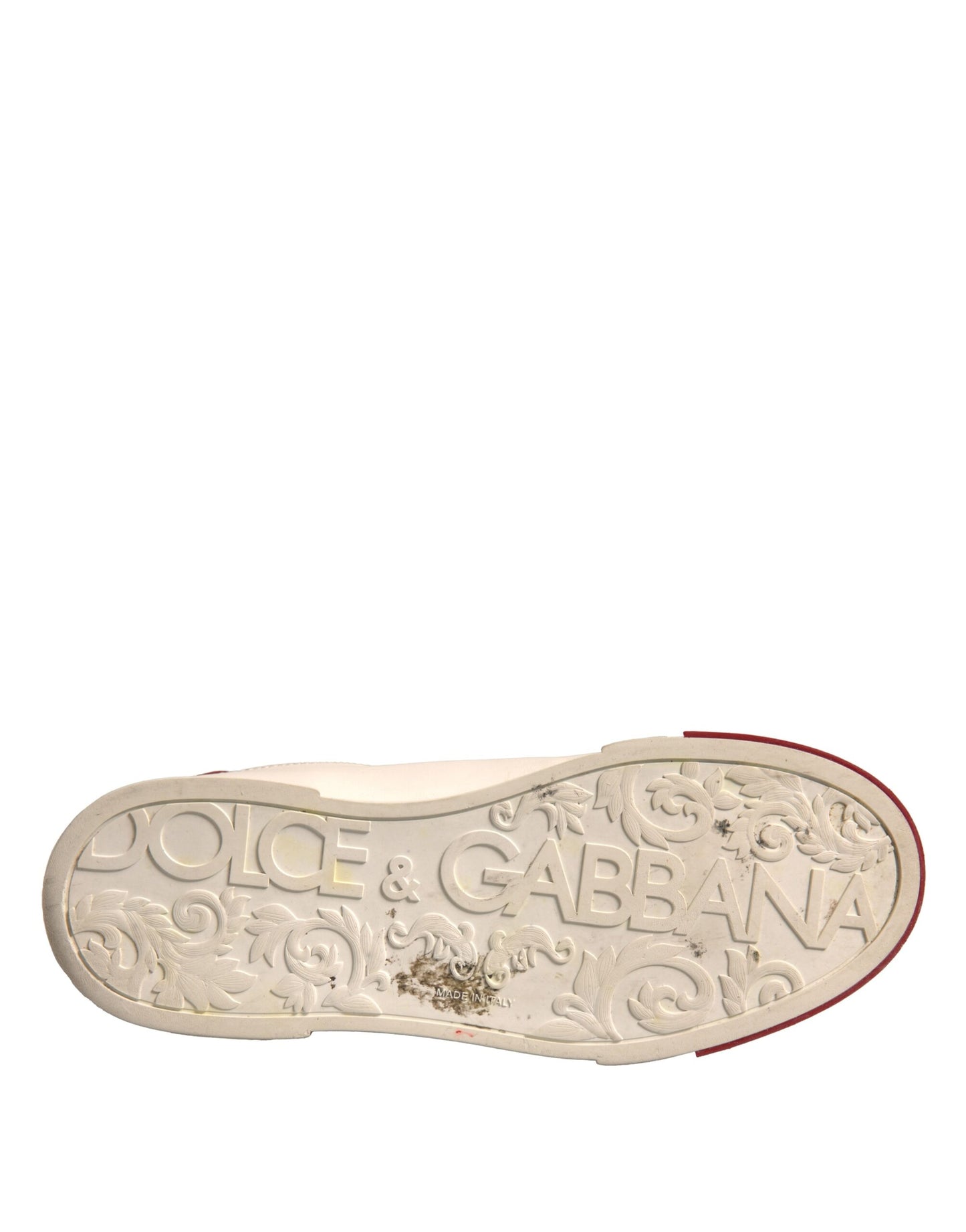 Dolce & Gabbana Weiß Leder Logo Portofino Turnschuhe Schuhe