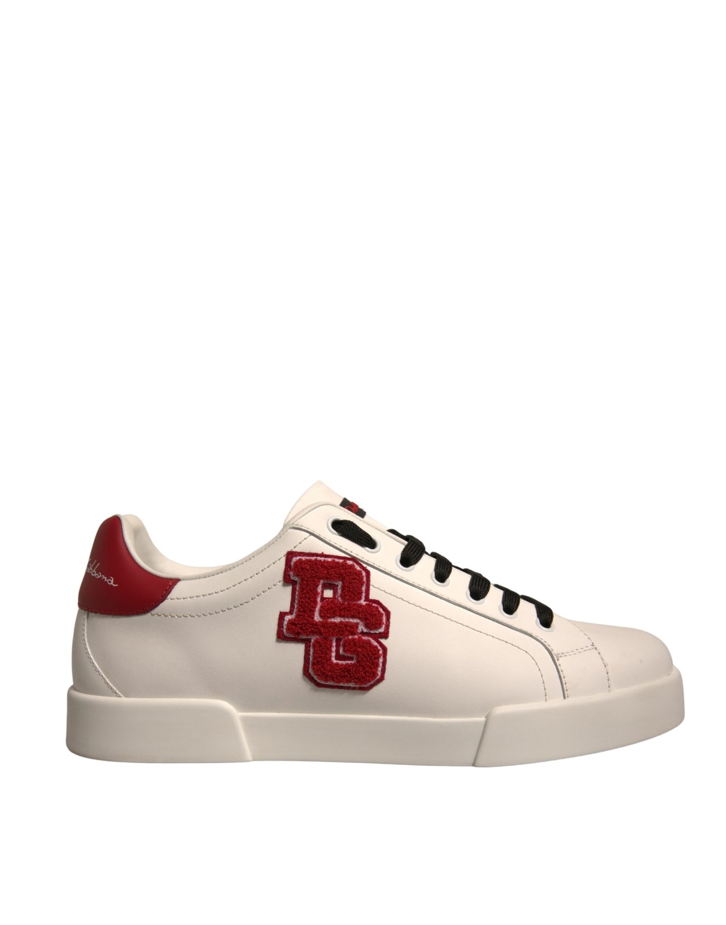 Dolce & Gabbana Weißes Leder DG Logo Low Top Sneakers Schuhe