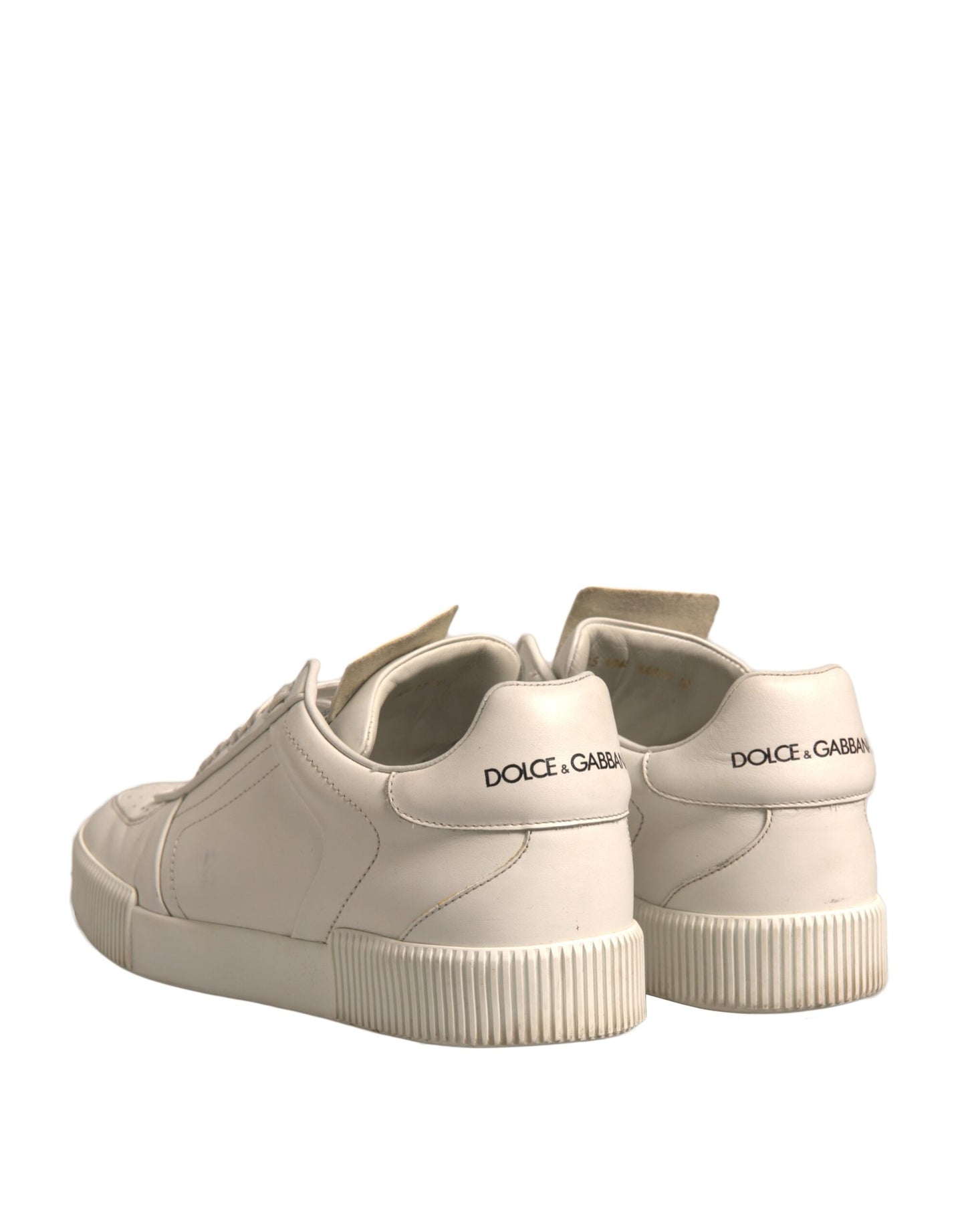 Dolce & Gabbana Weiß Miami Leder Low Top Turnschuhe Schuhe