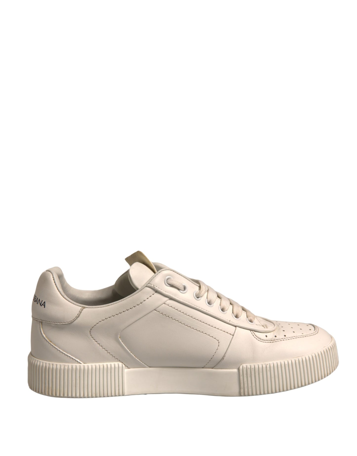 Dolce & Gabbana Weiß Miami Leder Low Top Turnschuhe Schuhe