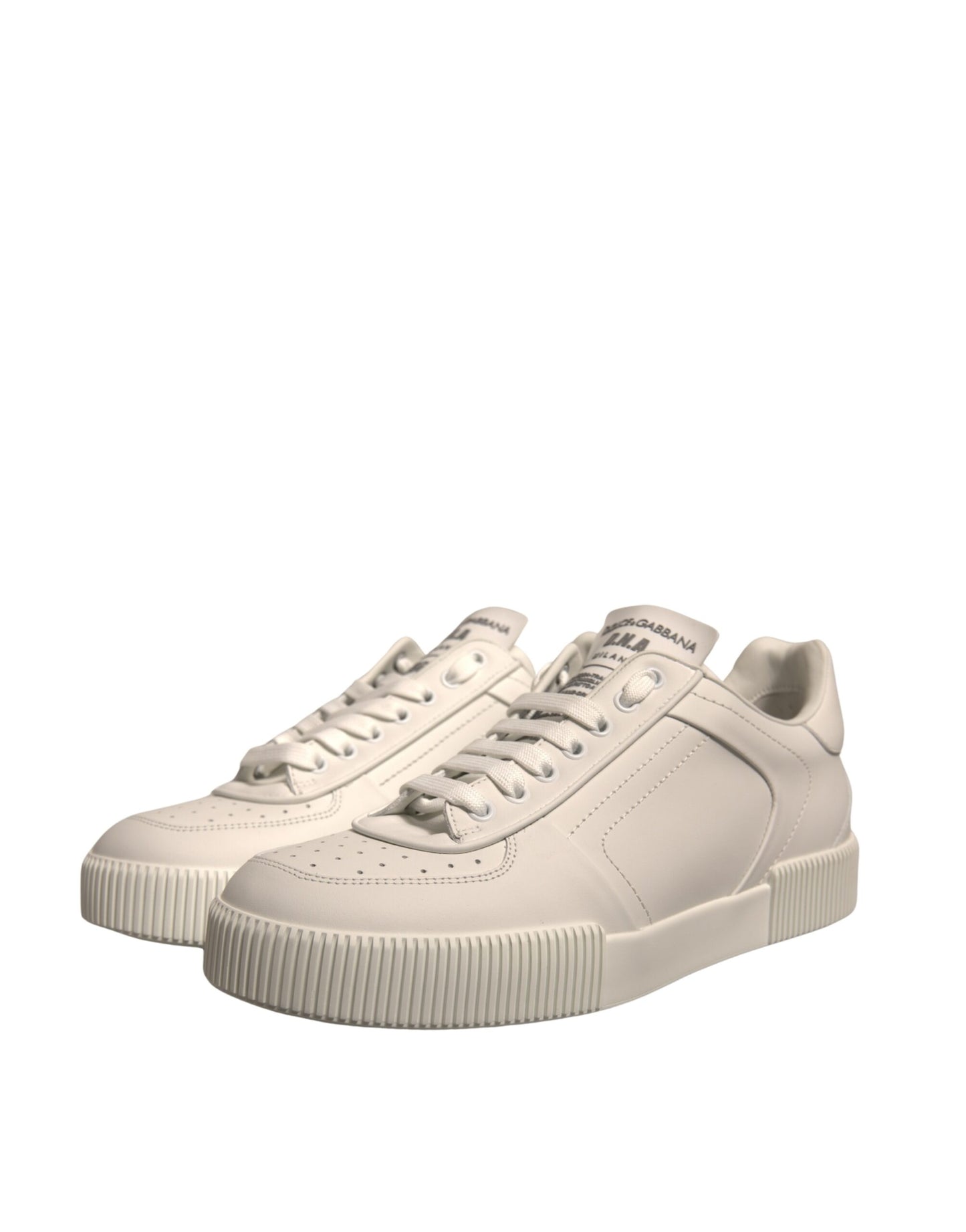 Dolce & Gabbana Weiß Miami Leder Low Top Turnschuhe Schuhe