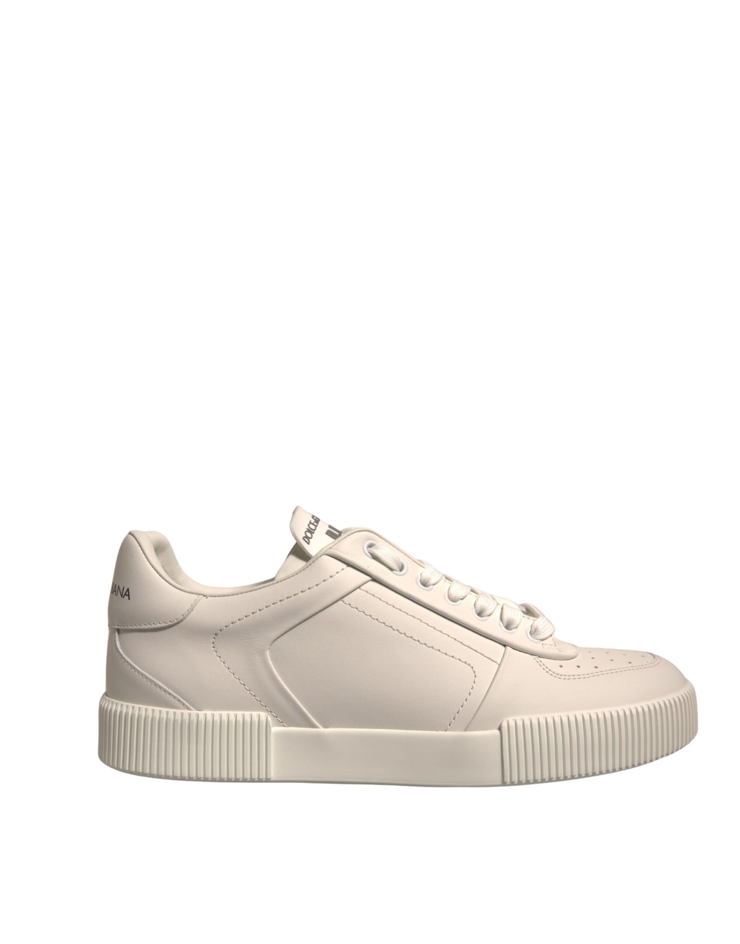 Dolce & Gabbana Weiß Miami Leder Low Top Turnschuhe Schuhe