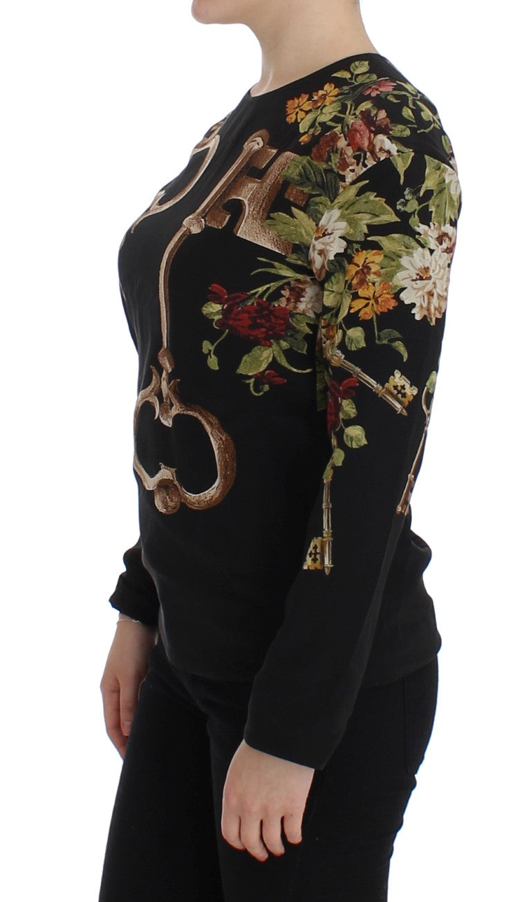 Dolce &amp; Gabbana Elegant silk blouse with medieval print