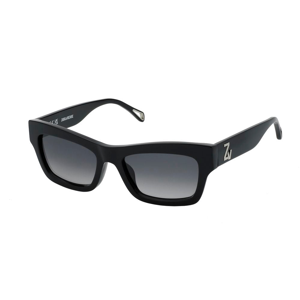 Zadig & Voltaire Schwarze Acetat-Sonnenbrille