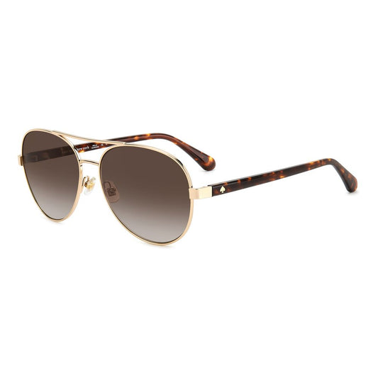 Kate Spade Goldene Metall-Sonnenbrille