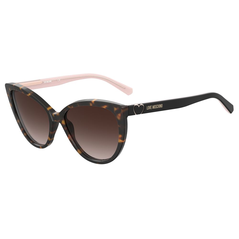 Love Moschino Braune Acetat-Sonnenbrille